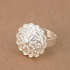 Flower Alloy Pendant Necklace & Stud Earring & Ring & Cuff Bangles Sets&nbsp;FS-WGC2EA1-01