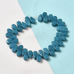 Natural White Jade Imitation Aquamarine Beads Strands&nbsp;G-B064-B09-1