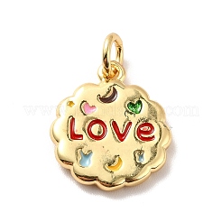 Rack Plating Brass Micro Pave Cubic Zirconia Pendants&nbsp;KK-M230-36G