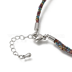 3.5MM Polyester Metallic Cord Braided Cord Necklace Making&nbsp;FB-CBAA152-01P-12