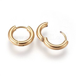 Ion Plating(IP) 304 Stainless Steel Huggie Hoop Earrings&nbsp;EJEW-O087-06C