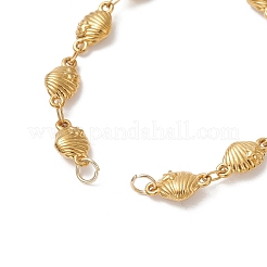 304 Stainless Steel Shell Shape Link Chain Bracelet Making&nbsp;AJEW-JB01575