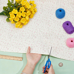 Flower Pattern Cotton Fabric&nbsp;DIY-WH0504-985A