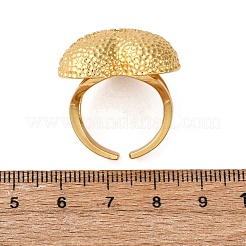 Brass Micro Pave Cubic Zirconia Adjustable Open Cuff Rings for Women&nbsp;RJEW-A072-02G