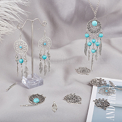 104Pcs 6 Style Tibetan Style Chandelier Components Links&nbsp;TIBE-SC0001-53