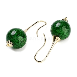 Round Lampwork Dangle Earrings&nbsp;EJEW-G398-01