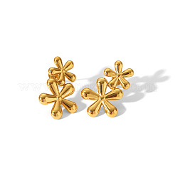 Stainless Steel Flower Stud Earrings&nbsp;ZB8411-1