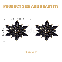 1 Pair Flower Cubic Zirconia Stud Earrings&nbsp;EJEW-LP0013-09