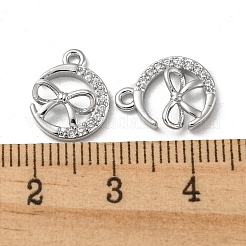 Brass Micro Pave Cubic Zirconia Charms&nbsp;KK-H460-58P