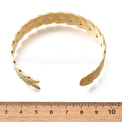 304 Stainless Steel Open Cuff Bangles for Women&nbsp;BJEW-Z083-02G-04