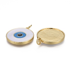 Brass Enamel Pendants&nbsp;KK-F821-48A-G