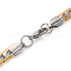 304 Stainless Steel Twist Chain Necklaces for Women&nbsp;NJEW-G140-08A-GP