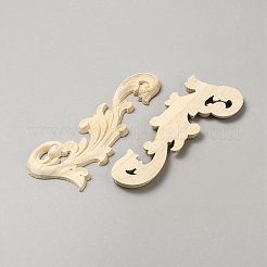 Rubber Wood Carved Onlay Applique Craft&nbsp;WOOD-WH0043-07