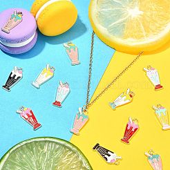 40Pcs 8 Styles Alloy Enamel Pendants&nbsp;ENAM-CJ0003-15