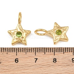 304 Stainless Steel Micro Pave Cubic Zirconia Pendants&nbsp;CU-CBA02E8-19G-01
