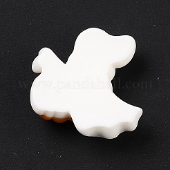 Ghost with Pumpkin Opaque Resin Cabochons&nbsp;LS-RESI-F031-09