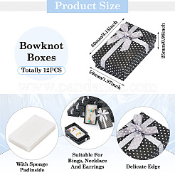 Polka Dot Print Cardboard Jewelry Gift Boxes with Bowknot&nbsp;CON-TAC0001-10E