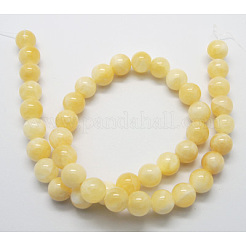 Natural Yellow Jade Beads&nbsp;X-G-Q277-1