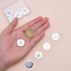9 Pcs Christmas 304 Stainless Steel Pendants&nbsp;STAS-CJ0001-147