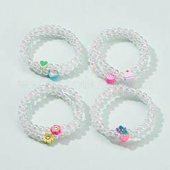 Transparent Acrylic Beaded Stretch Kids Bracelets&nbsp;BJEW-JB06324