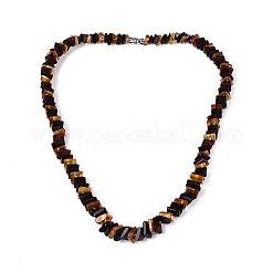 Natural Amber Square Graduated Beaded Necklaces&nbsp;NJEW-T019-01