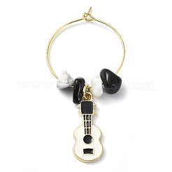 Music Theme Alloy Wine Glass Charms&nbsp;AJEW-JO00245