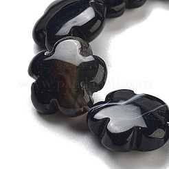 Dyed & Heated Natural Black Agate Beads Strands&nbsp;G-F769-A01-01