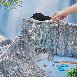 Polyester & Aluminum Foil Fringe Trimmings&nbsp;DIY-WH0588-03B