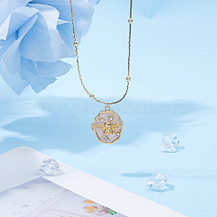 1Pc Cupid Brass Crystal Rhinestone Oval Locket Necklaces&nbsp;NJEW-HS0001-14