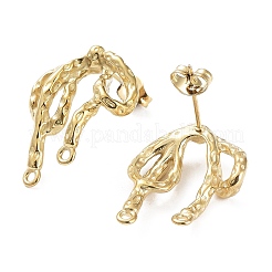 304 Stainless Steel Stud Earring Finding&nbsp;STAS-Q313-04G