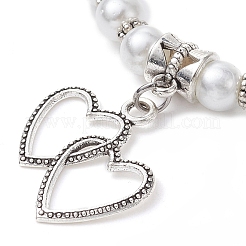 Glass Pearl Beaded Stretch Bracelets&nbsp;BJEW-JB09696