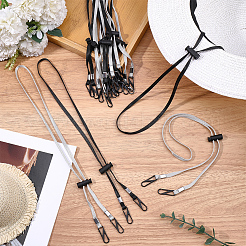 12Pcs 2 Colors Polyester Hat Flexible Removable Chin Cord&nbsp;AJEW-CP0010-13