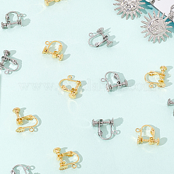 20Pcs 2 Colors 316 Surgical Stainless Steel Clip-on Earring Findings&nbsp;STAS-SC0010-45