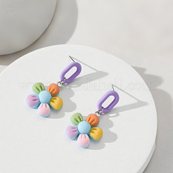 Acrylic Stud Dangle Earrings&nbsp;WG8B58E-01