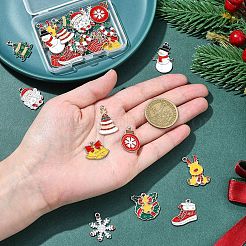 24Pcs 12 Styles Christmas Theme Alloy Enamel Pendants&nbsp;ENAM-FS0002-19G