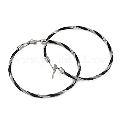 304 Stainless Steel Ring Hoop Earrings for Women&nbsp;EJEW-M023-08D