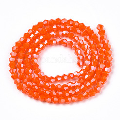 Opaque Solid Color Electroplate Glass Beads Strands&nbsp;EGLA-A039-P2mm-A03