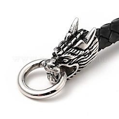 Leather Braided Round Cord Bracelet&nbsp;BJEW-E009-06AS