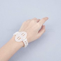 Plastic Imitation Pearl Stretch Bracelets&nbsp;FIND-NB0001-22