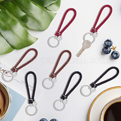 12Pcs 3 Colors PU Leather Knitting Keychains&nbsp;KEYC-CL0001-20A