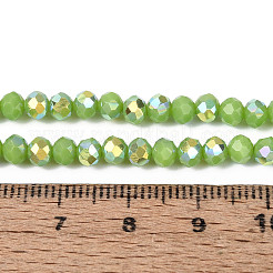 AB Color Plated Opaque Glass Rondelle Beads Strands&nbsp;EGLA-T029-4mm-09K
