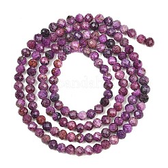 Heated Natural Sugilite Beads Strands&nbsp;G-B193-B02-3mm