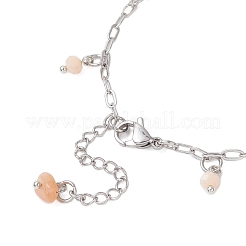 Natural Topaz Jade & Glass Charm Bracelets&nbsp;BJEW-JB12549