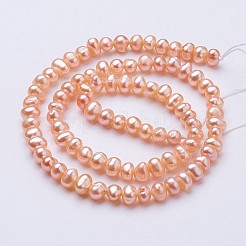 Natural Cultured Freshwater Pearl Beads Strands&nbsp;PEAR-F004-03-02