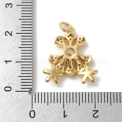 Brass Micro Pave Cubic Zirconia Pendants&nbsp;LS-KK-K358-01A-G
