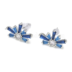 Fireworks Brass Micro Pave Cubic Zirconia Stud Earrings for Women&nbsp;EJEW-F404-02P