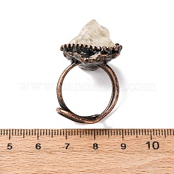 Irregular Oval Natural Citrine Adjustable Rings&nbsp;RJEW-M157-09R