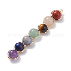 Natural Red Rainbow Jasper & Yellow Aventurine & Tiger Eye & Green Aventurine & Blue Spot Stone & Lapis Lazuli & Amethyst Pendants&nbsp;PALLOY-JF01192
