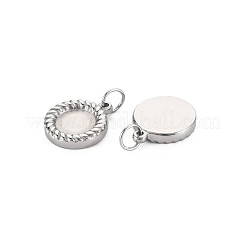 304 Stainless Steel Pendant Enamel Settings&nbsp;STAS-N097-204B-01P