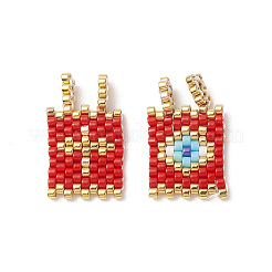 2Pcs 2 Style Handmade MIYUKI Japanese Seed Loom Pattern Seed Beads&nbsp;PALLOY-MZ00096